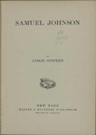 Samuel Johnson / Leslie Stephen | Biblioteca Virtual Miguel de Cervantes