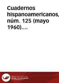 Cuadernos hispanoamericanos, núm. 125 (mayo 1960). Brújula de actualidad. Sección de Notas | Biblioteca Virtual Miguel de Cervantes
