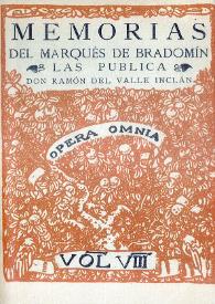 Sonata de invierno. Memorias del Marqués de Bradomín   / Ramón del Valle Inclán | Biblioteca Virtual Miguel de Cervantes
