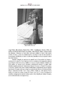 Ángel Flores (Barceloneta, Puerto Rico, 1900 – Guadalajara, México, 1992) [Semblanza] / Juan Herrero-Senés | Biblioteca Virtual Miguel de Cervantes
