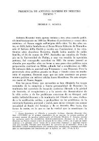 Presencia de Antonio Rosmini en nuestro tiempo / por Michele F. Sciacca | Biblioteca Virtual Miguel de Cervantes