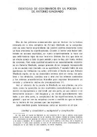 Identidad de contrarios en la poesía de Antonio Machado / Ángel González | Biblioteca Virtual Miguel de Cervantes