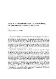 Ecos de historia romántica: la "España mora" en Thomas Rodd y Washington Irving
 / Ovidio Carbonell Cortés | Biblioteca Virtual Miguel de Cervantes
