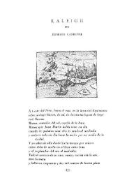Raleigh / por Ernesto Cardenal | Biblioteca Virtual Miguel de Cervantes