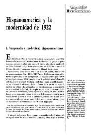 Hispanoamérica y la modernidad de 1922 / por Francisco José López Alfonso | Biblioteca Virtual Miguel de Cervantes