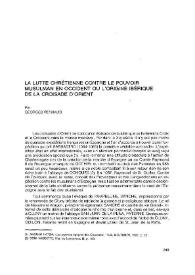 La lutte chrétienne contre le pouvoir musulman en Occident ou l'origine ibérique de la croisade d'Orient
 / Georges Reynaud | Biblioteca Virtual Miguel de Cervantes