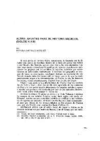 Alzira: apuntes para su historia medieval (siglos XI-XIII) / Rafaela Castrillo Márquez | Biblioteca Virtual Miguel de Cervantes