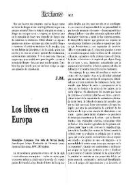 Cuadernos Hispanoamericanos, núm. 553-554 (julio-agosto 1996). Los libros en Europa | Biblioteca Virtual Miguel de Cervantes