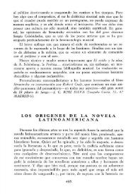 Los orígenes de la novela latinoamericana / José María Bernáldez | Biblioteca Virtual Miguel de Cervantes