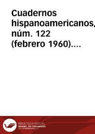 Cuadernos hispanoamericanos, núm. 122 (febrero 1960). Brújula de actualidad. Sección bibliográfica | Biblioteca Virtual Miguel de Cervantes