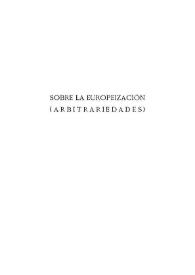 Sobre la europeización (arbitrariedades) / por Miguel de Unamuno | Biblioteca Virtual Miguel de Cervantes