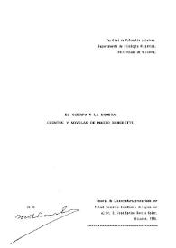 El cuerpo y la sombra: cuentos y novelas de Mario Benedetti / memoria de Licenciatura presentada por Rafael González Gosálbez y dirigida por el Dr. D. José Carlos Rovira Soler | Biblioteca Virtual Miguel de Cervantes