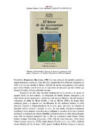 Narrativas Hispánicas (Barcelona, 1983- ) [Semblanza] / Domingo Ródenas de Moya  | Biblioteca Virtual Miguel de Cervantes