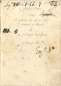 A puertas del Sol el Alba Y soledad de María / es De Dn. Joseph Cañizares | Biblioteca Virtual Miguel de Cervantes