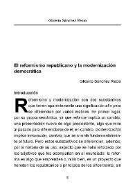 El reformismo republicano y la modernización democrática / Glicerio Sánchez Recio | Biblioteca Virtual Miguel de Cervantes