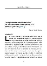 De la paramilitarización al fracaso: las insurrecciones sociales de 1934 en Viena y Madrid / Sandra Souto Kustrín | Biblioteca Virtual Miguel de Cervantes