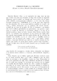 Correo para la muerte (Carta al poeta Ramón González-Alegre) / Ramón de Garciasol | Biblioteca Virtual Miguel de Cervantes