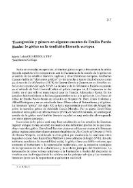 Transgresión y género en algunos cuentos de Emilia Pardo Bazán: lo gótico en la tradición literaria europea / María Luisa Guardiola Tey | Biblioteca Virtual Miguel de Cervantes