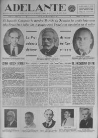 Adelante : Órgano del Partido Socialista Obrero [Español] (México, D. F.). Año IV, núm. 105, 25 de junio de 1946 | Biblioteca Virtual Miguel de Cervantes