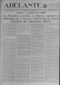 Adelante : Órgano del Partido Socialista Obrero [Español] (México, D. F.). Año IV, núm. 113, 15 de noviembre de 1946 | Biblioteca Virtual Miguel de Cervantes