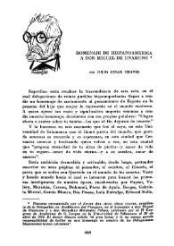 Homenaje de Hispanoamérica a don Miguel de Unamuno / por Julio César Chaves | Biblioteca Virtual Miguel de Cervantes