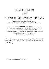 Relación de los naufragios y comentarios de Alvar Núñez Cabeza de Vaca. Tomo 2 / ilustrados con varios documentos inéditos | Biblioteca Virtual Miguel de Cervantes