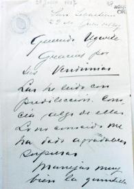 Carta de Amado Nervo a Manuel Ugarte. San Sebastián, 29 de julio de 1907 | Biblioteca Virtual Miguel de Cervantes