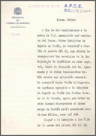 Minuta de Carlos Esplá a Augusto Barcia. Berlín, 12 de agosto de 1936 | Biblioteca Virtual Miguel de Cervantes