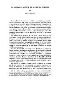 La evolución actual de la ciencia política / por Carlos Ollero | Biblioteca Virtual Miguel de Cervantes