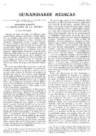 ¿Conoció Galeno la circulación de la sangre? / P. Laín Entralgo | Biblioteca Virtual Miguel de Cervantes