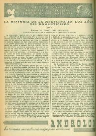 La historia de la medicina en los años del romanticismo / Pedro Laín Entralgo | Biblioteca Virtual Miguel de Cervantes