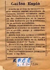 Carlos Esplá | Biblioteca Virtual Miguel de Cervantes