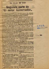 Segunda parte de "El señor Gobernador" / Carlos Esplá | Biblioteca Virtual Miguel de Cervantes