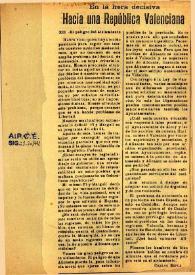 Hacia una República valenciana VI / Carlos Esplá | Biblioteca Virtual Miguel de Cervantes