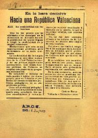 Hacia una República valenciana VII / Carlos Esplá | Biblioteca Virtual Miguel de Cervantes