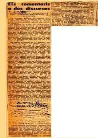 Els comentaris a dos discursos | Biblioteca Virtual Miguel de Cervantes