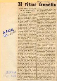 El ritme frenètic | Biblioteca Virtual Miguel de Cervantes