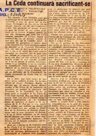 La Ceda continuarà sacrificant-se | Biblioteca Virtual Miguel de Cervantes