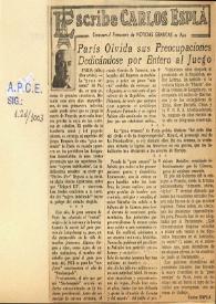 París olvida sus preocupaciones dedicándose por entero al juego / Carlos Esplá | Biblioteca Virtual Miguel de Cervantes