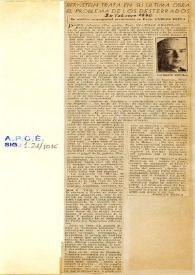 Bernstein trata en su última obra el problema de los desterrados / Carlos Esplá | Biblioteca Virtual Miguel de Cervantes