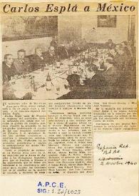 Carlos Esplá a México | Biblioteca Virtual Miguel de Cervantes