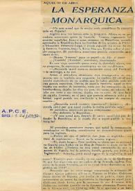 La esperanza monárquica / Carlos Esplá | Biblioteca Virtual Miguel de Cervantes