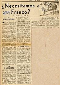 ¿Necesitamos a Franco?. Editorial de The New York Times | Biblioteca Virtual Miguel de Cervantes