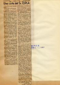 Una carta del Sr. Esplá al director de "Adelante". México, 20 de julio de 1947 | Biblioteca Virtual Miguel de Cervantes