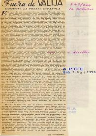 Comenta la prensa española / El Valijero | Biblioteca Virtual Miguel de Cervantes