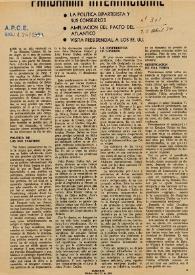 La política bipartidista y sus consejeros ; Ampliación del pacto del Atlántico ; Visita presidencial a los EE.UU. / por Carlos Esplá | Biblioteca Virtual Miguel de Cervantes