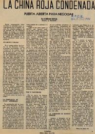La China roja condenada. Puerta abierta para negociar / por Carlos Esplá | Biblioteca Virtual Miguel de Cervantes