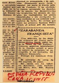 Zarabanda franquista | Biblioteca Virtual Miguel de Cervantes