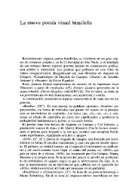 La nueva poesía visual brasileña / Ricardo Araújo; traducción de Mireya Cisneros Estupiñán | Biblioteca Virtual Miguel de Cervantes