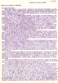 Carta de Fernando Valera a Álvaro de Albornoz. París, 17 de febrero de 1950 | Biblioteca Virtual Miguel de Cervantes